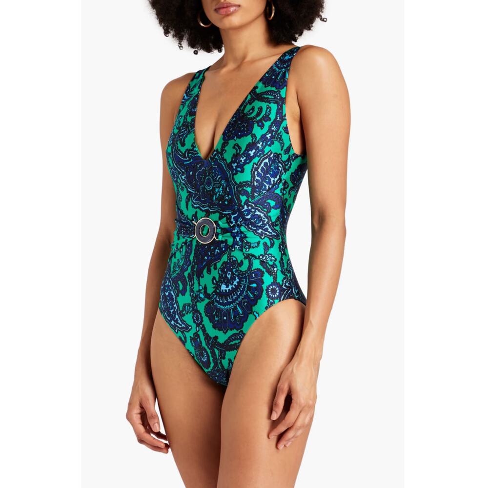 Zimmermann Tiggy Plunge Circle Link‎ One-Piece Swimsuit NWT Size 4